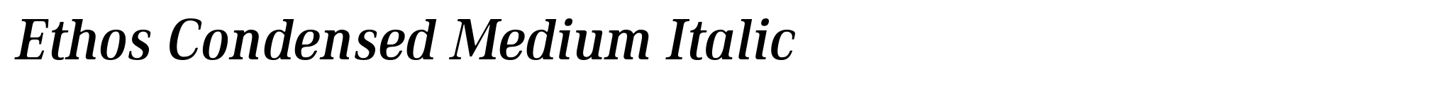 Ethos Condensed Medium Italic image